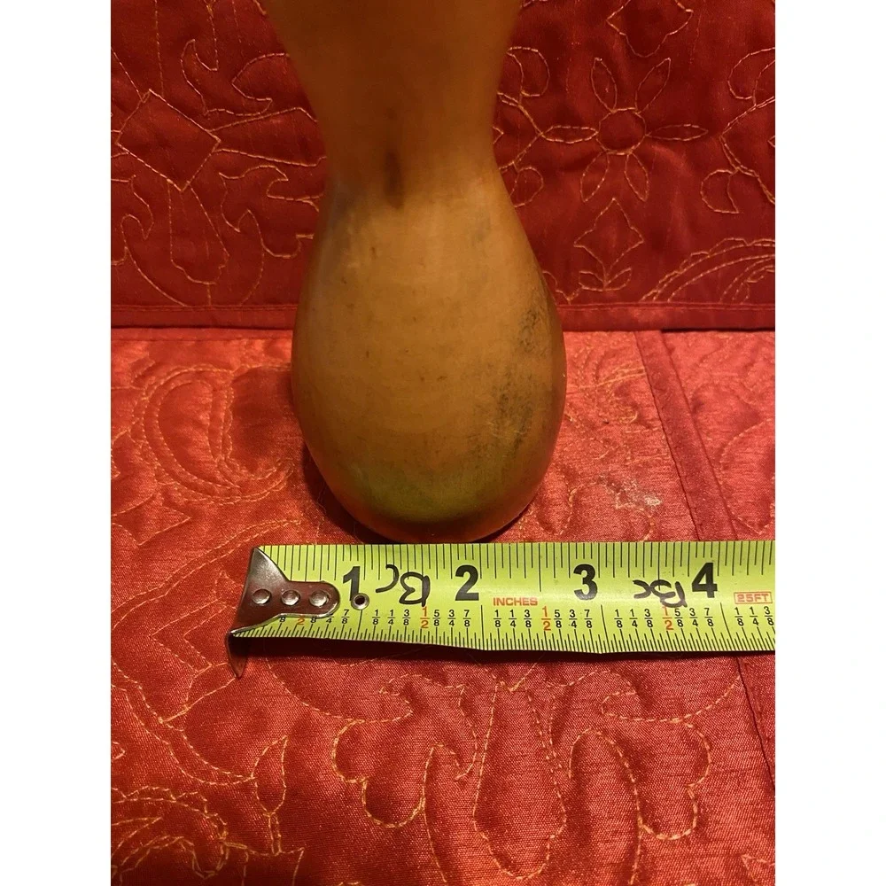 Hand Turned Natural Wood Grain Flower Vase 5.5 x 3 Hand Crafted‎ Farmhouse Artsy